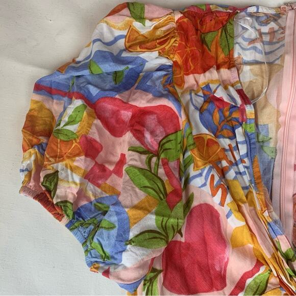 White Closet women's large Element Multicolor Floral Dress maxi tropical farm ri - Picture 7 of 14